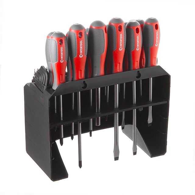 Набор отверток с комплектом насадок INTERTOOL VT-3372 (114 ед, Cr-V)