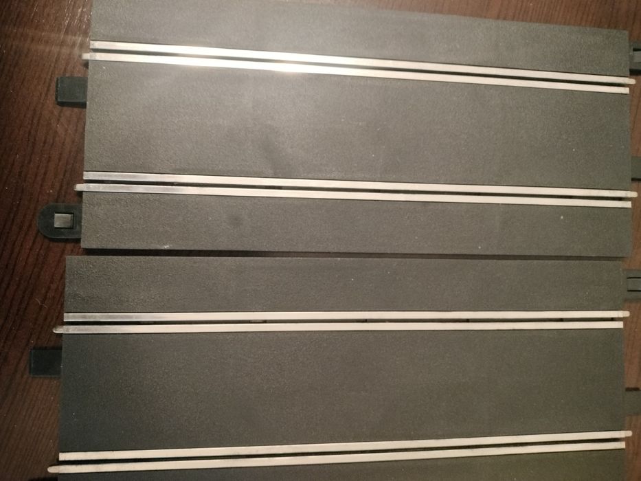 2 retas scalexctric sport novas e rails de proteção 1/32 slot cars