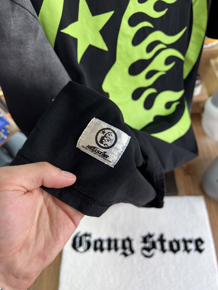 Футболка Hellstar Classic Logo Faded Black / Green