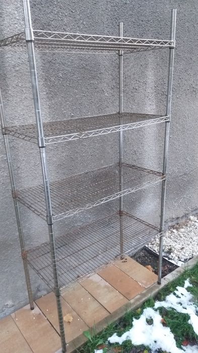 2 regały gospodarcze stal chromowana