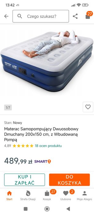 Materac samopompujący nowe