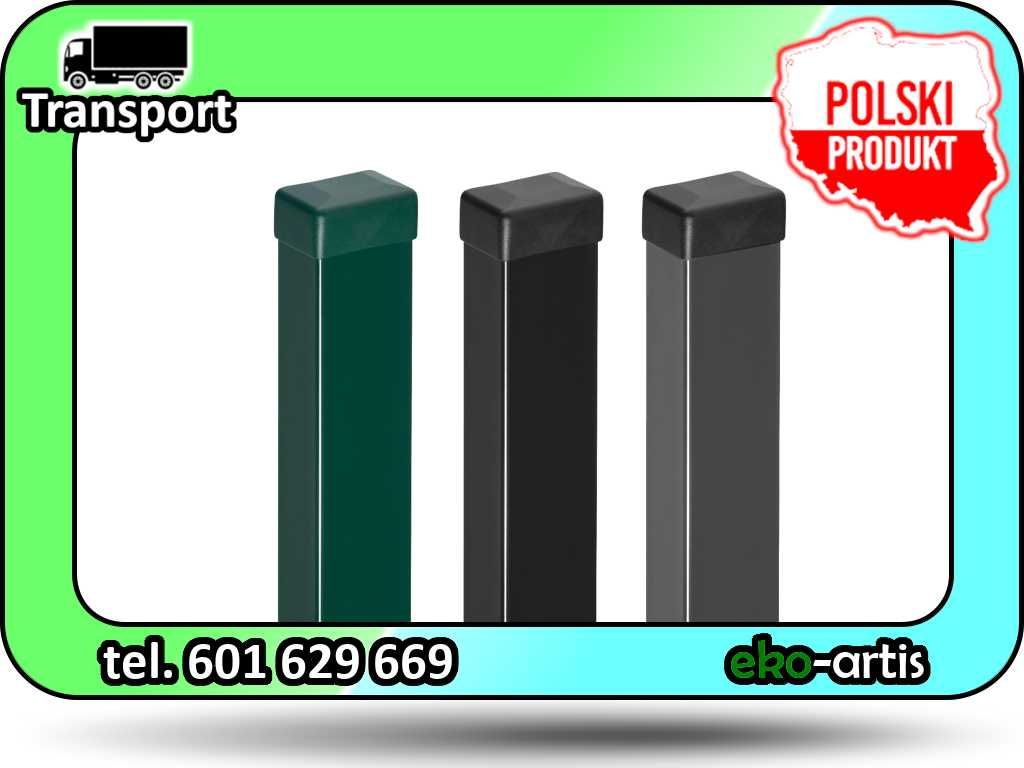 Słupki ogrodzeniowe słupek profil 6x4 200cm kolor malowane ogrodzenie