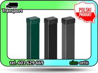 Słupki ogrodzeniowe słupek profil 6x4 200cm kolor malowane ogrodzenie