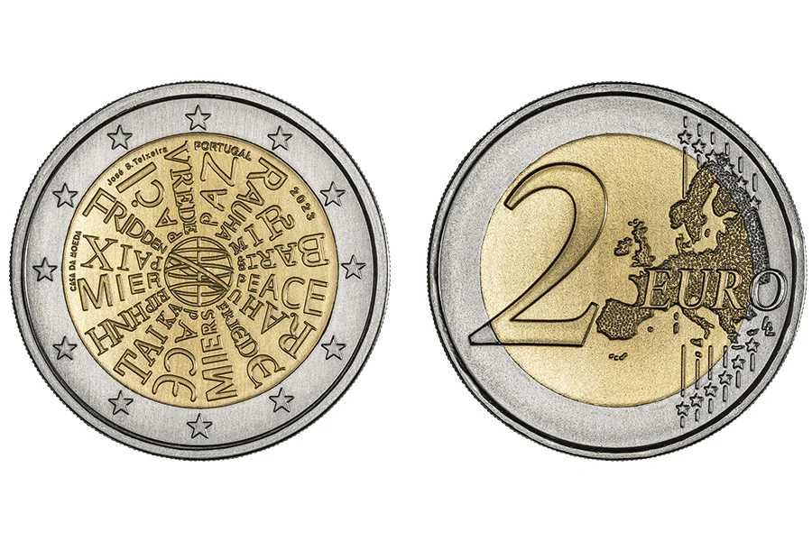 2Euros UNC Portugal "50 anos do 25 de Abril" 2024 e outras 2019 a 2024