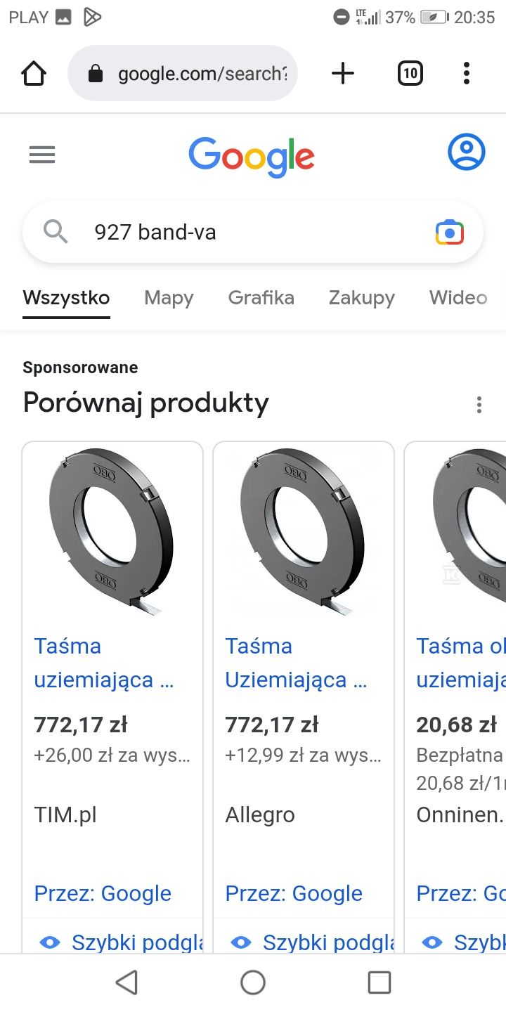 Taśma uziemiającą w rolce 40m