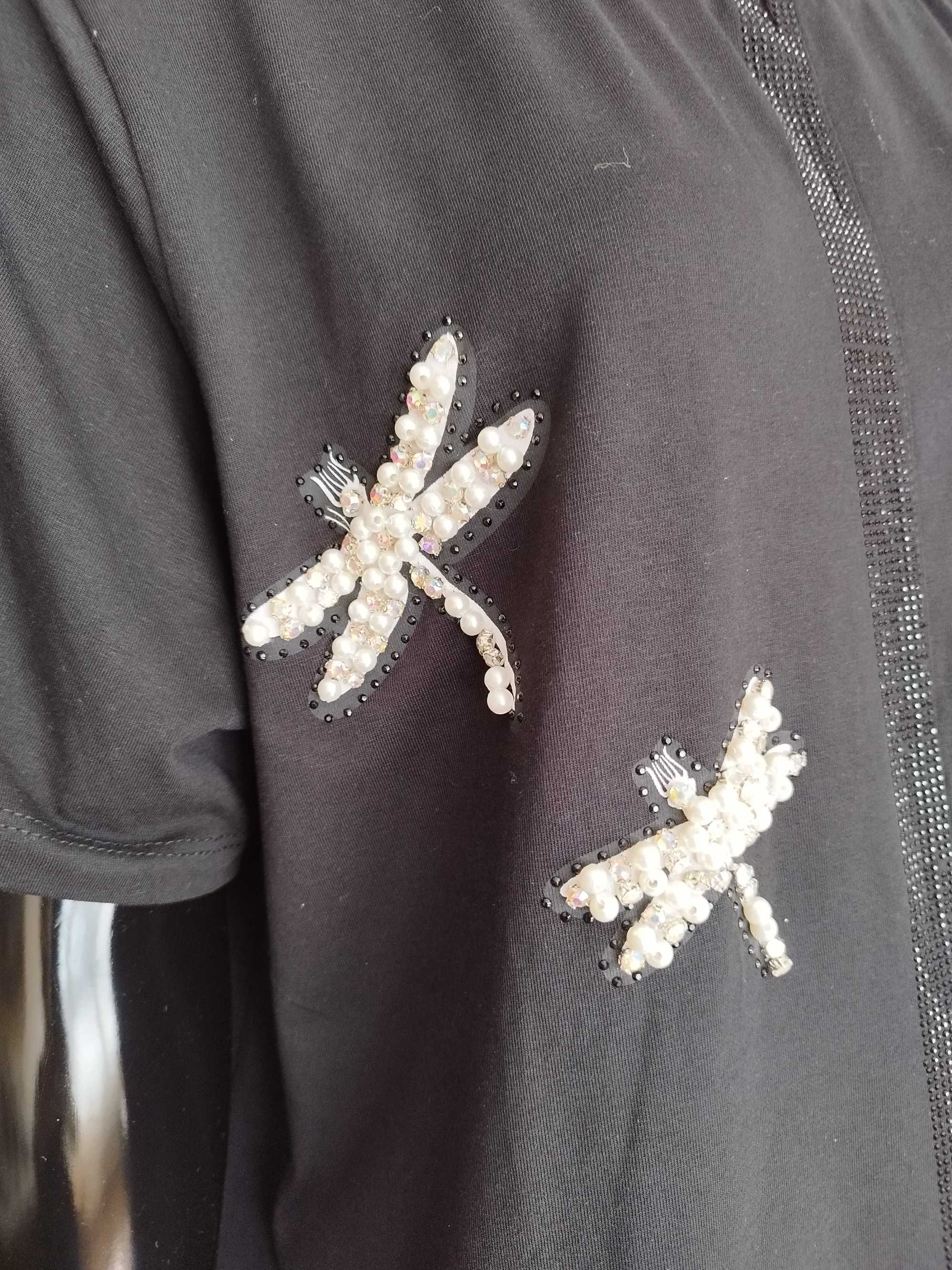 %_MEGI_bluzka/tunika - ważki - niebieska - L/XL/XXL