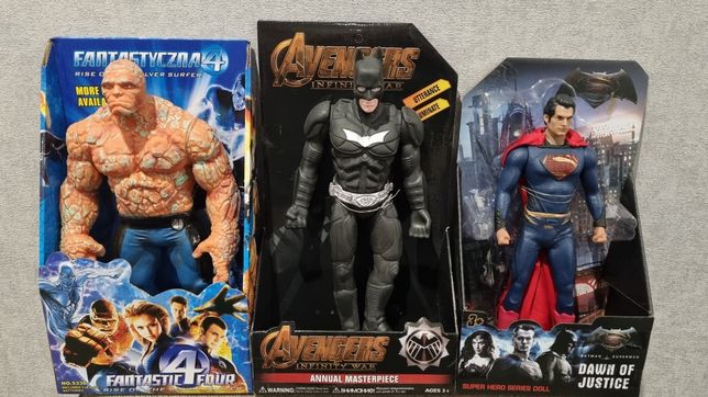 Коллекционные фигурки Супергероев:Бетмен,Супермен, Песочный ч-к 35см.