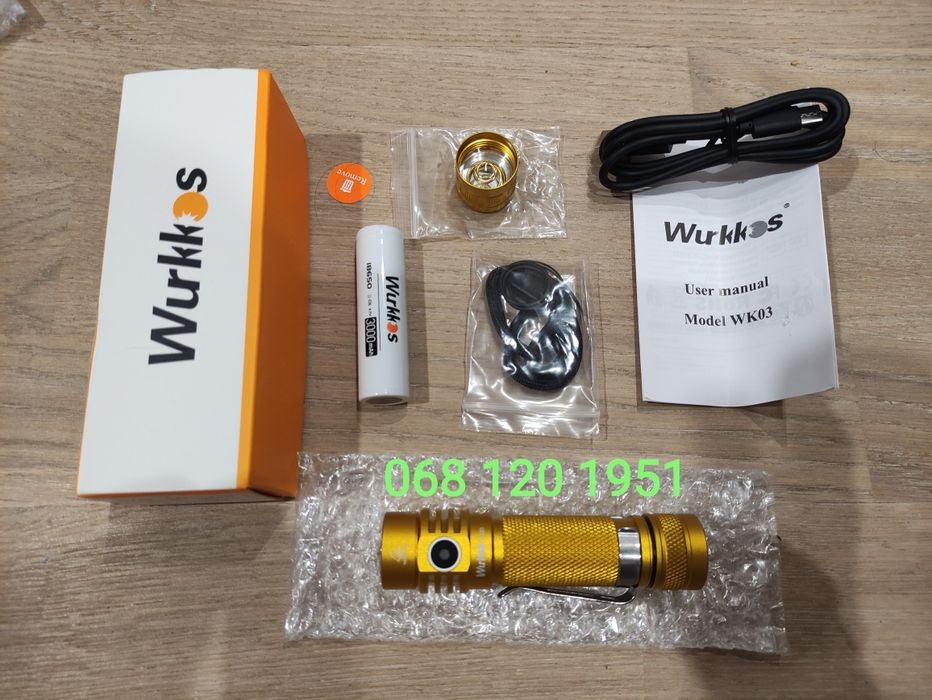 WURKKOS  wk03  BLACK  GOLDEN   Sofirn sc18 Military GREEN