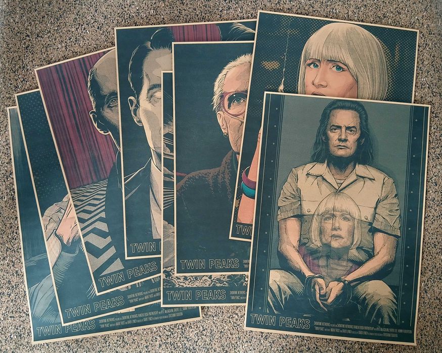 Lote 8 Posters- TWIN PEAKS a limited event series (papel kraft, A3)