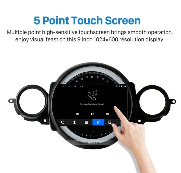 Radio 2 DIN 9" Mini Cooper (2006 a 2015) + Android (4+32 GB) Novos