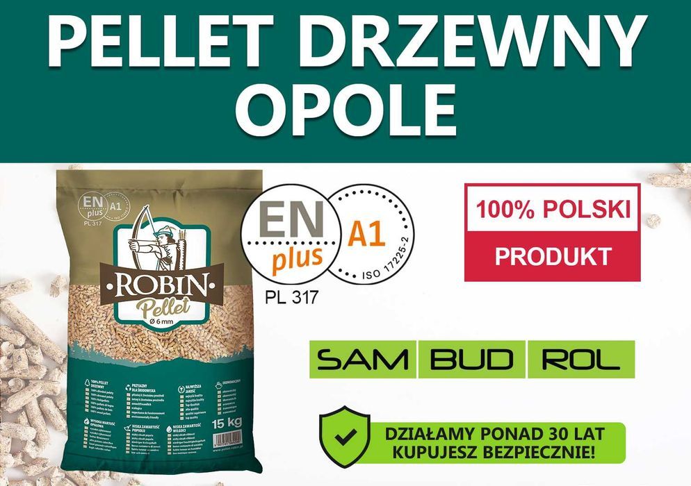 Pellet drzewny OPOLE, certyfikat A1 ENplus, TRANSPORT