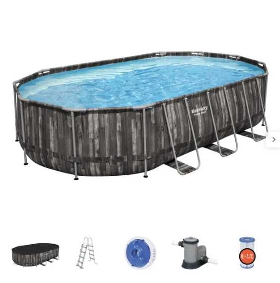 Piscina tubular oval Power Steel Bestway 610x366x122