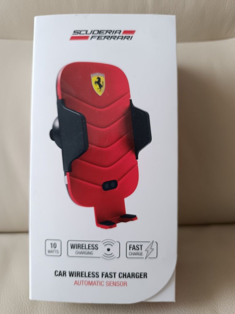 Scuderia Ferrari - ładowarka Indukcyjna do telefonu, uchwyt samochodow