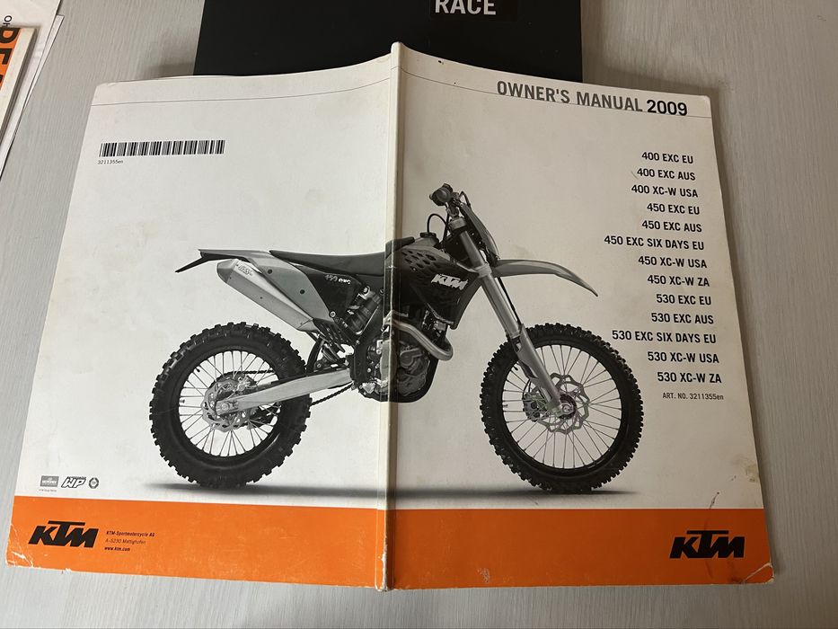 Менуал КТМ 2008-2010 год ендуро мотокрос