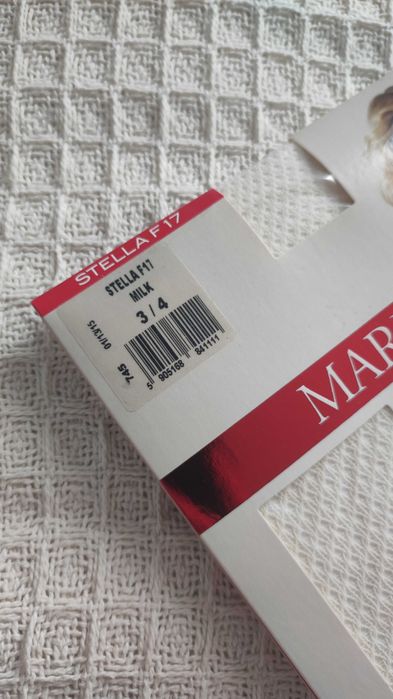 Nowe rajstopy kabaretki kremowe écru białe rozm. 3/4 Marilyn żakardowe