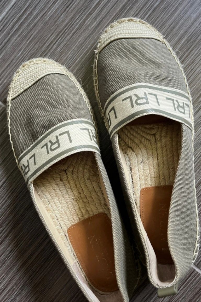 Oliwkowe espadryle Caylee Lauren Ralph