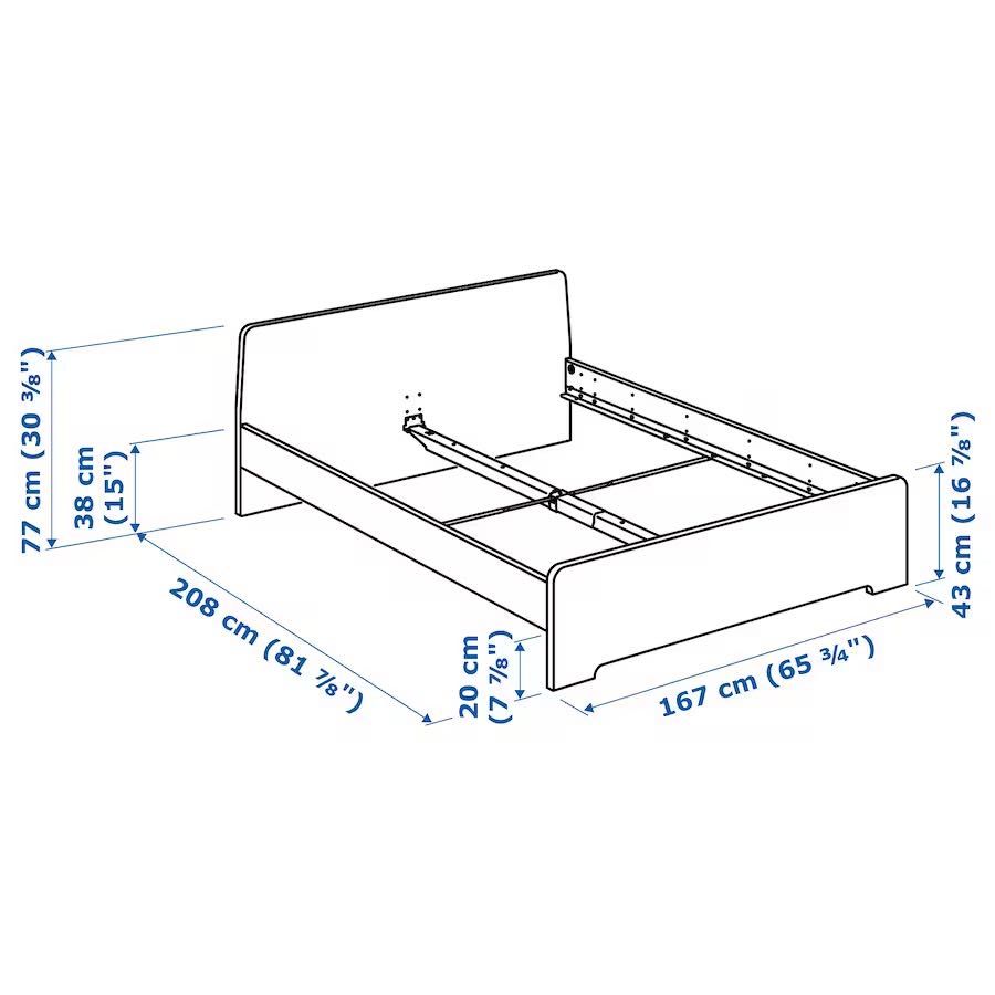 Cama Ikea ASKVOLL + colchão