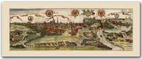 Kraków Cracovia panorama 1617 rok płótno kopia