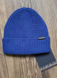 czapka beanie Napapijri Foli 3 Niebieska Blue Ensign zimowa z logo