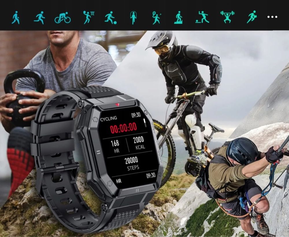 Meega smartwatch militarny