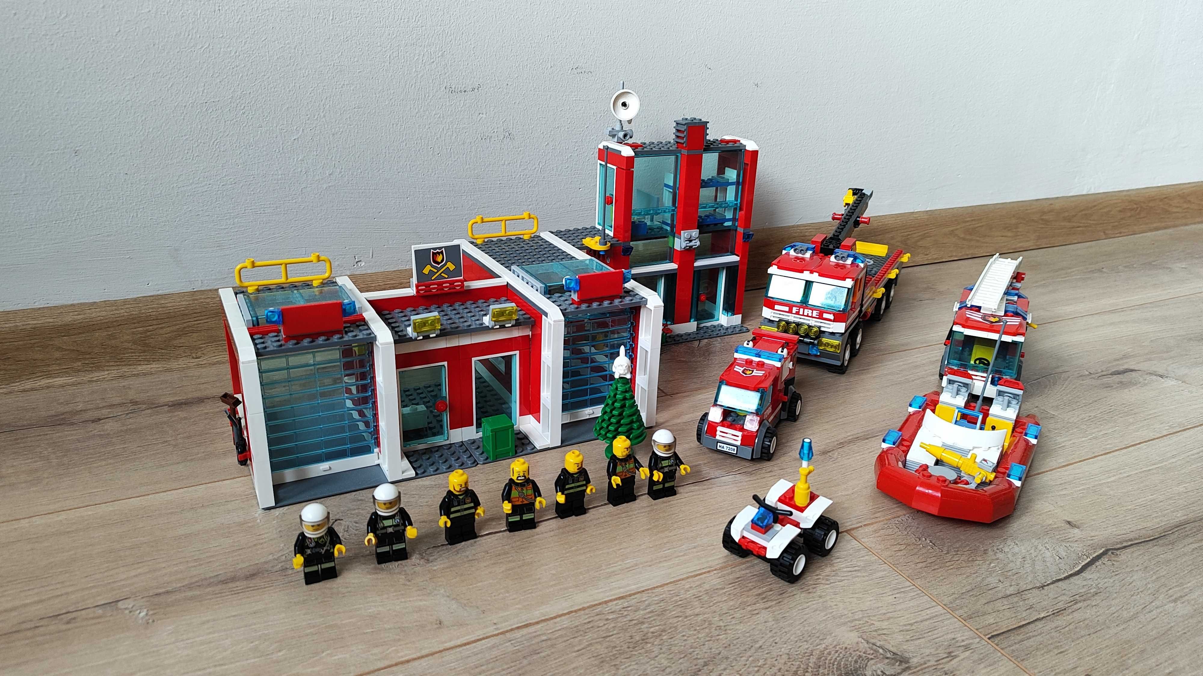 LEGO City 7208 Straż Pożarna Remiza Strażacka 7213 Terenowy wóz