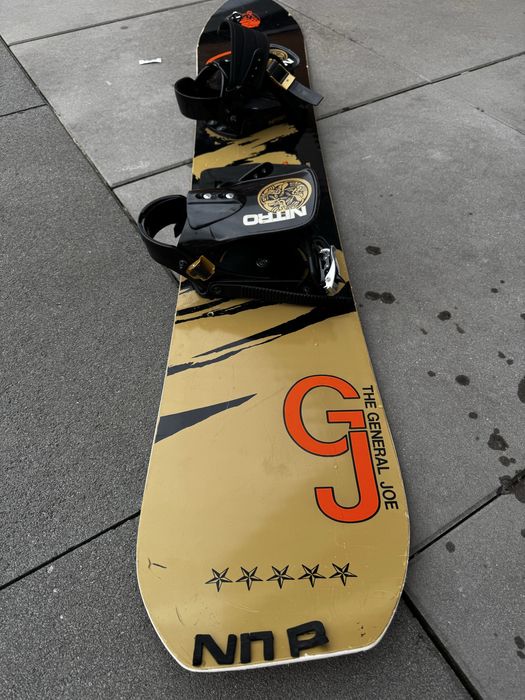 Snowboard, deska snowboardowa plus wiązania  Nitro GNU gotowa do jazdy