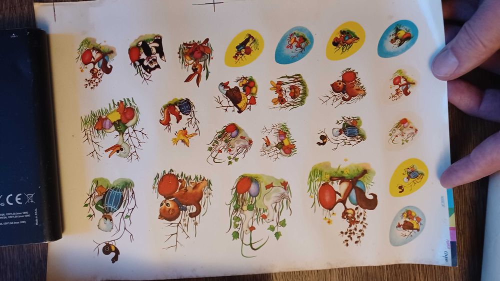 kalkomania PRL 1978 pisanki 2 sztuki - na świąteczne jajka + prezent