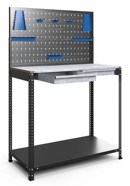 Продам набір: стелажів 2шт, стелаж верстак 1шт.