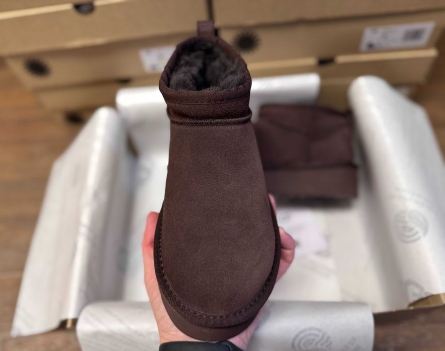 Угги/Угг/Уггі/Уги/Угі/UGG Australia Ultra Mini Platform Chocolate 3 cm