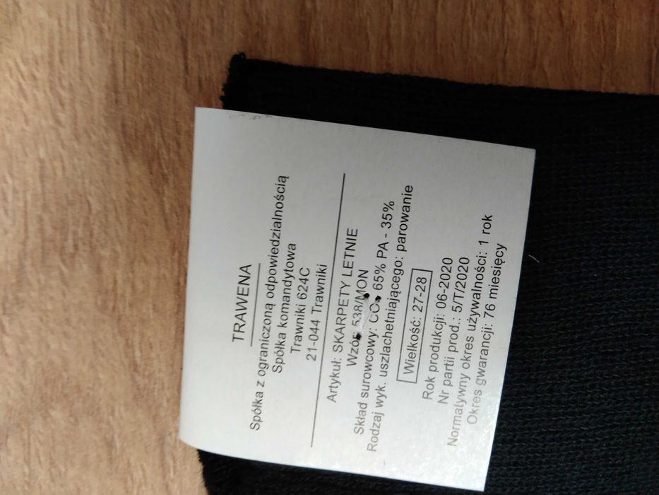 Skarpety letnie wz 538/MON