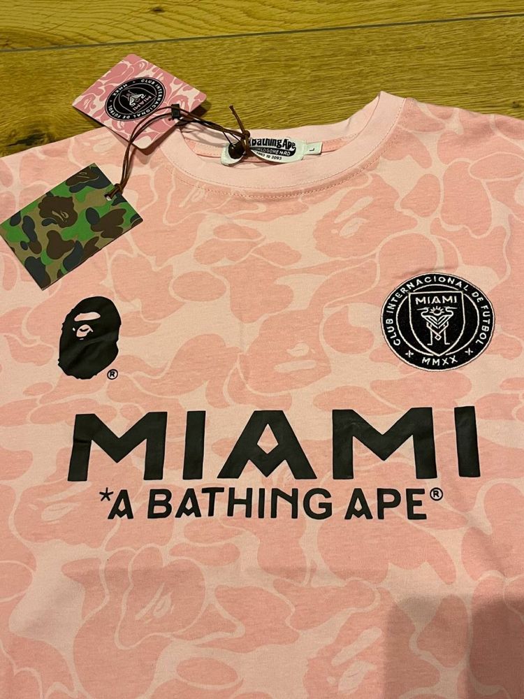 Różowa koszulka Bape x Inter Miami