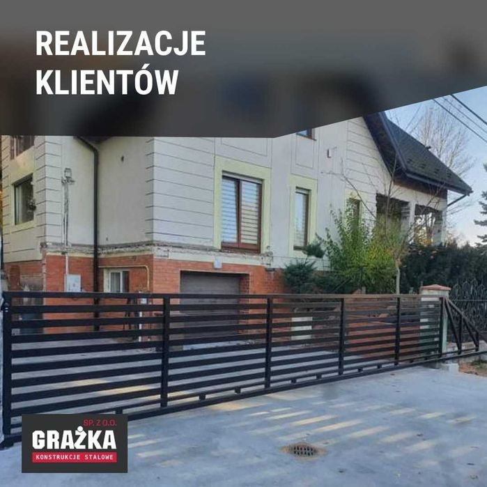 Brama przesuwna 4 x 1,42m profil poziom. 80x20mm ocynk+kolor PRODUCENT