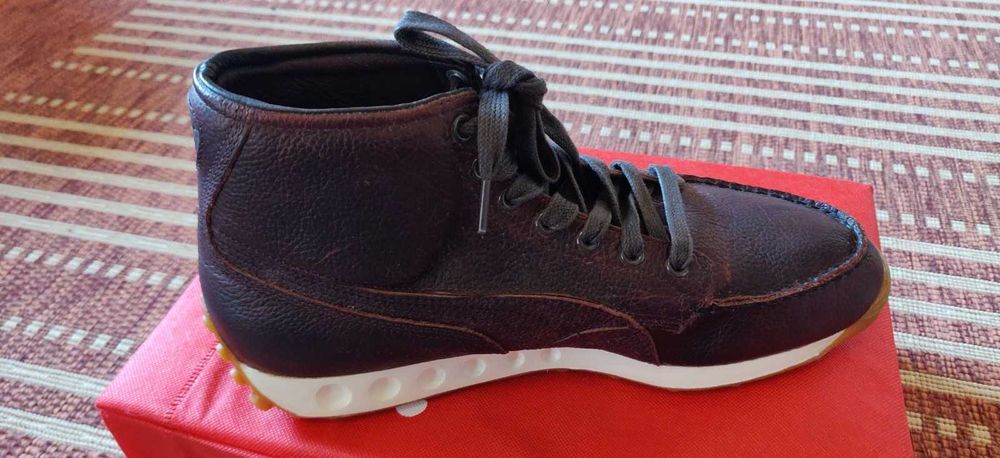Sapatilhas bota PUMA castanhas em pele - Tamanho 44