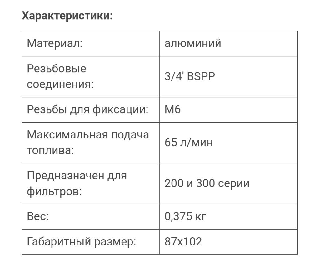 Адаптер алюминиевый - CT50009, для фильтров тонкой очистки CIM-TEK