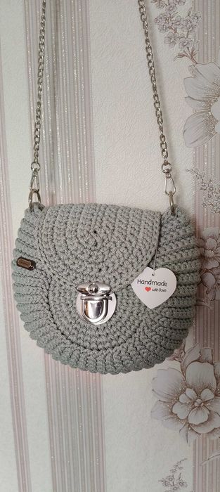 Torebka Oreo, ręcznie wykonana na szydełku, Handmade