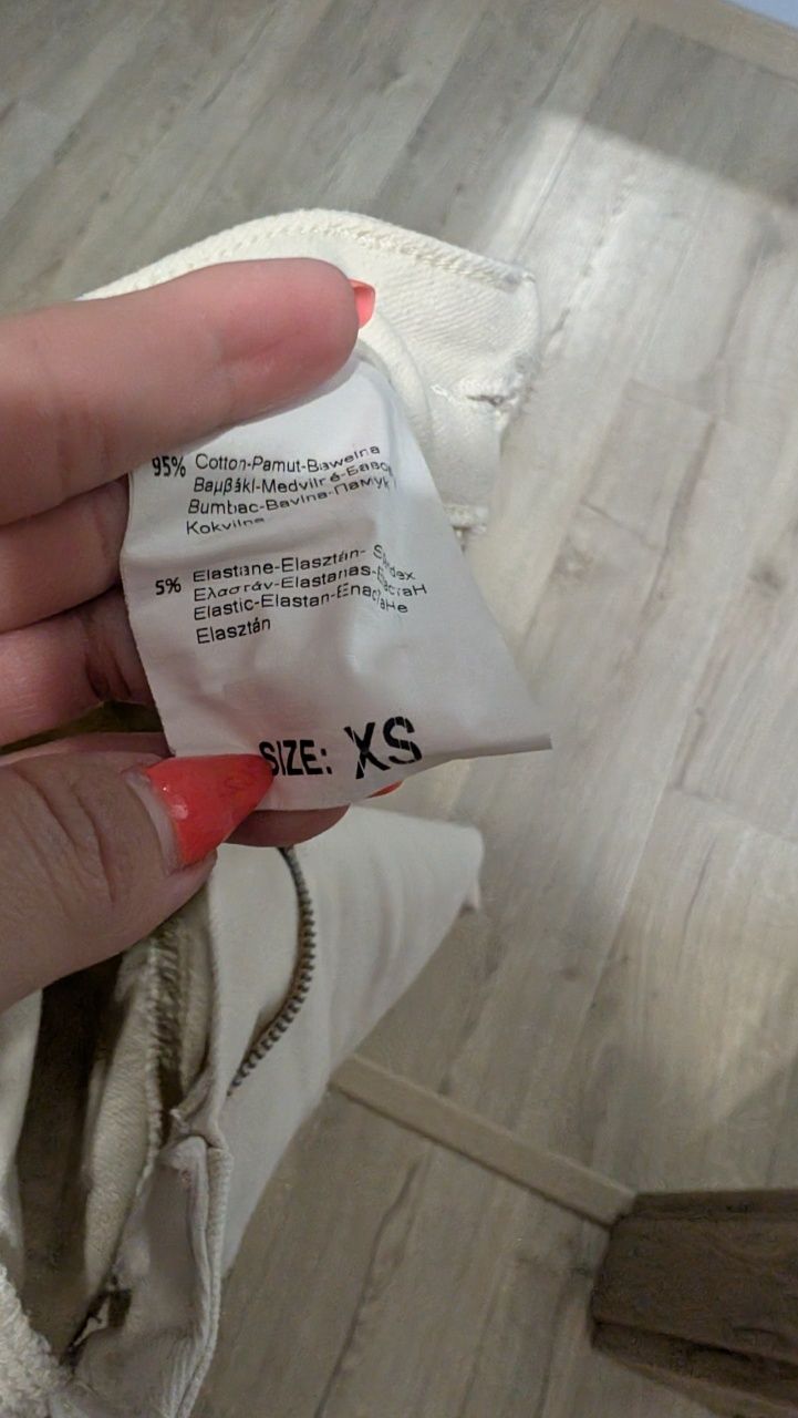 Spodnie msara biało beżowe