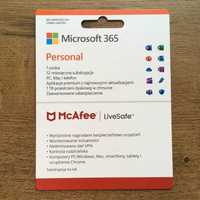 Microsoft Office 365 Personal + McAfee LiveSafe - roczna subskrypcja