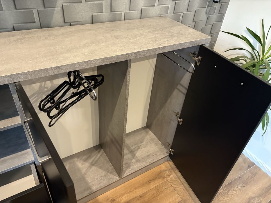 Komoda  / Beton+ Czarny mat