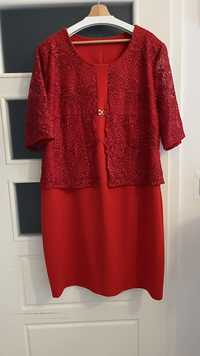 Czerwona suknia , sukienka rozmiar 54/ 56