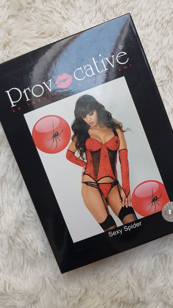 Provocative sexy Spider gorset strój bielizna s/m