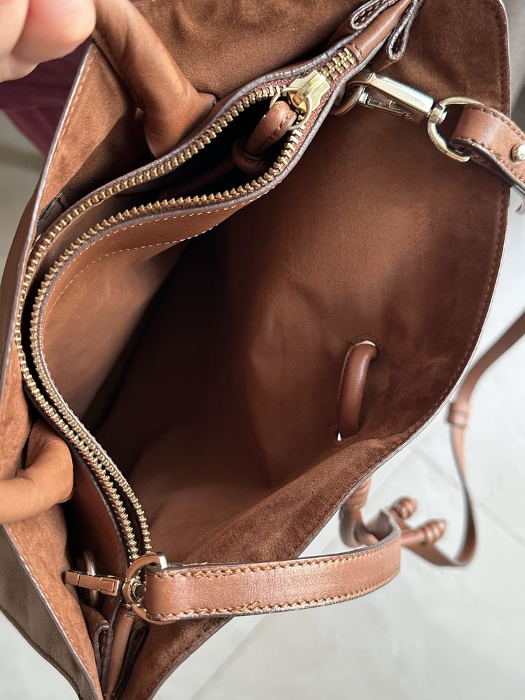 Кожаная сумка Massimo Dutti