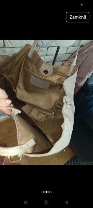 Torebka shoperka skórzana Manzana