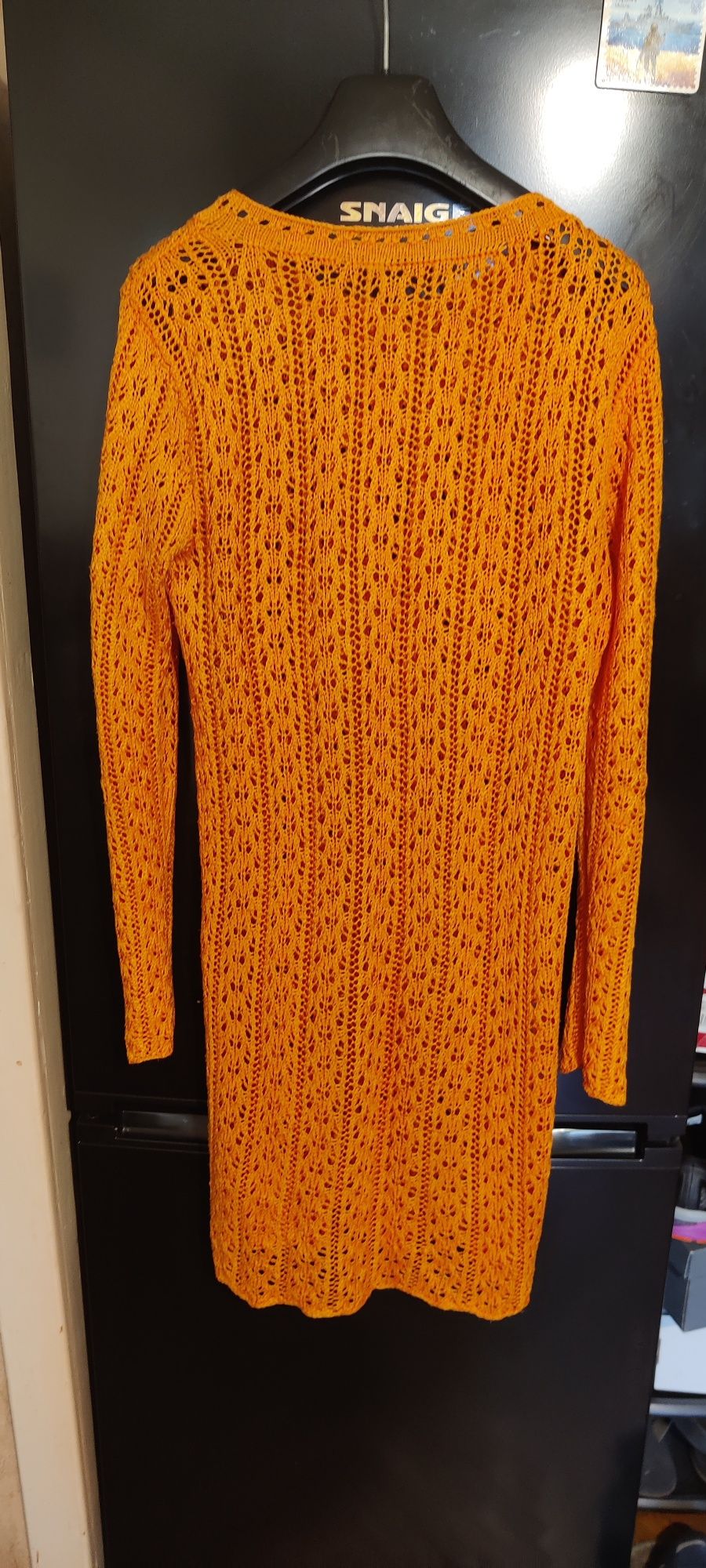 Кофта туника свитер женский ажурный вязаный