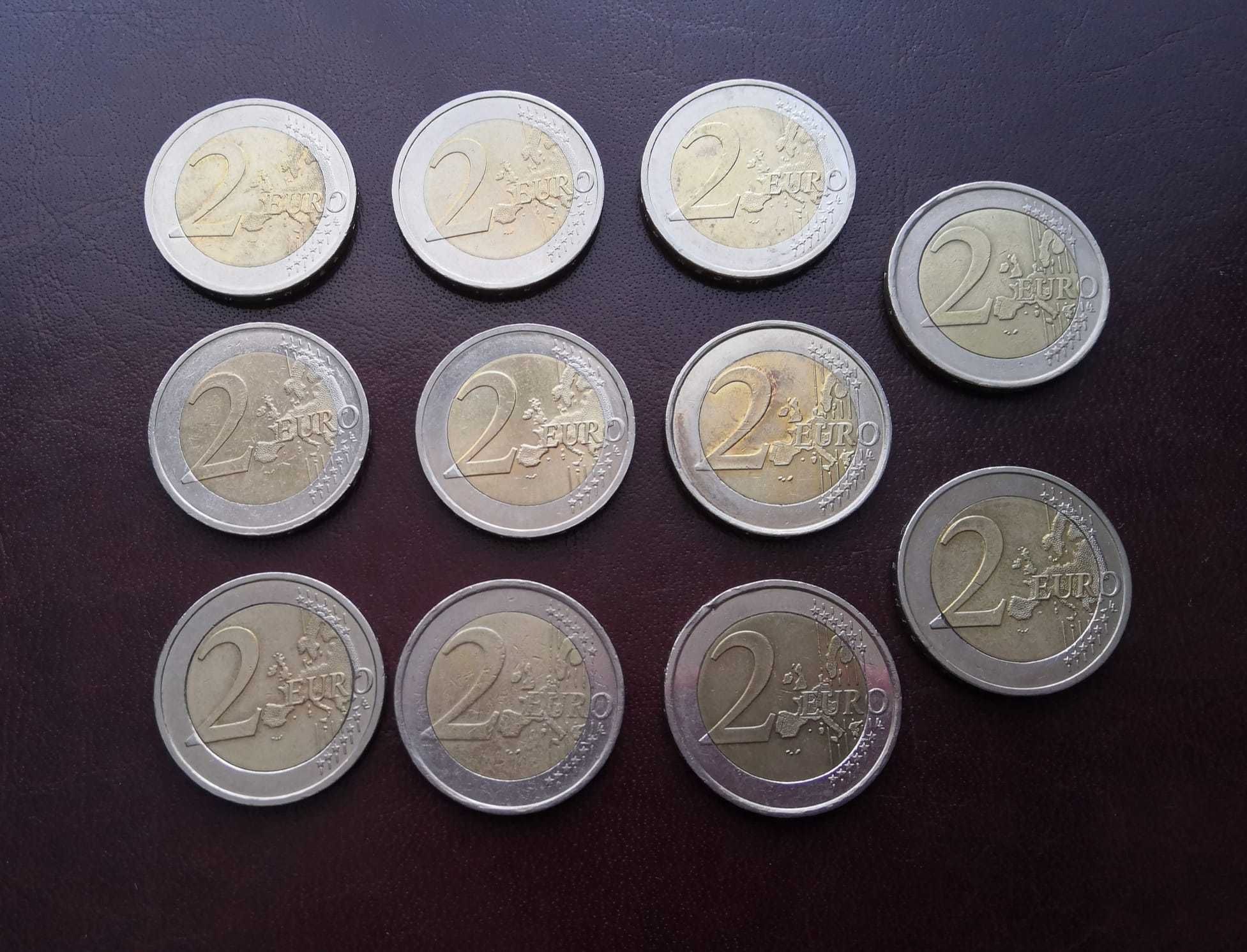 2 euro zestaw rzadszych monet 11 szt
