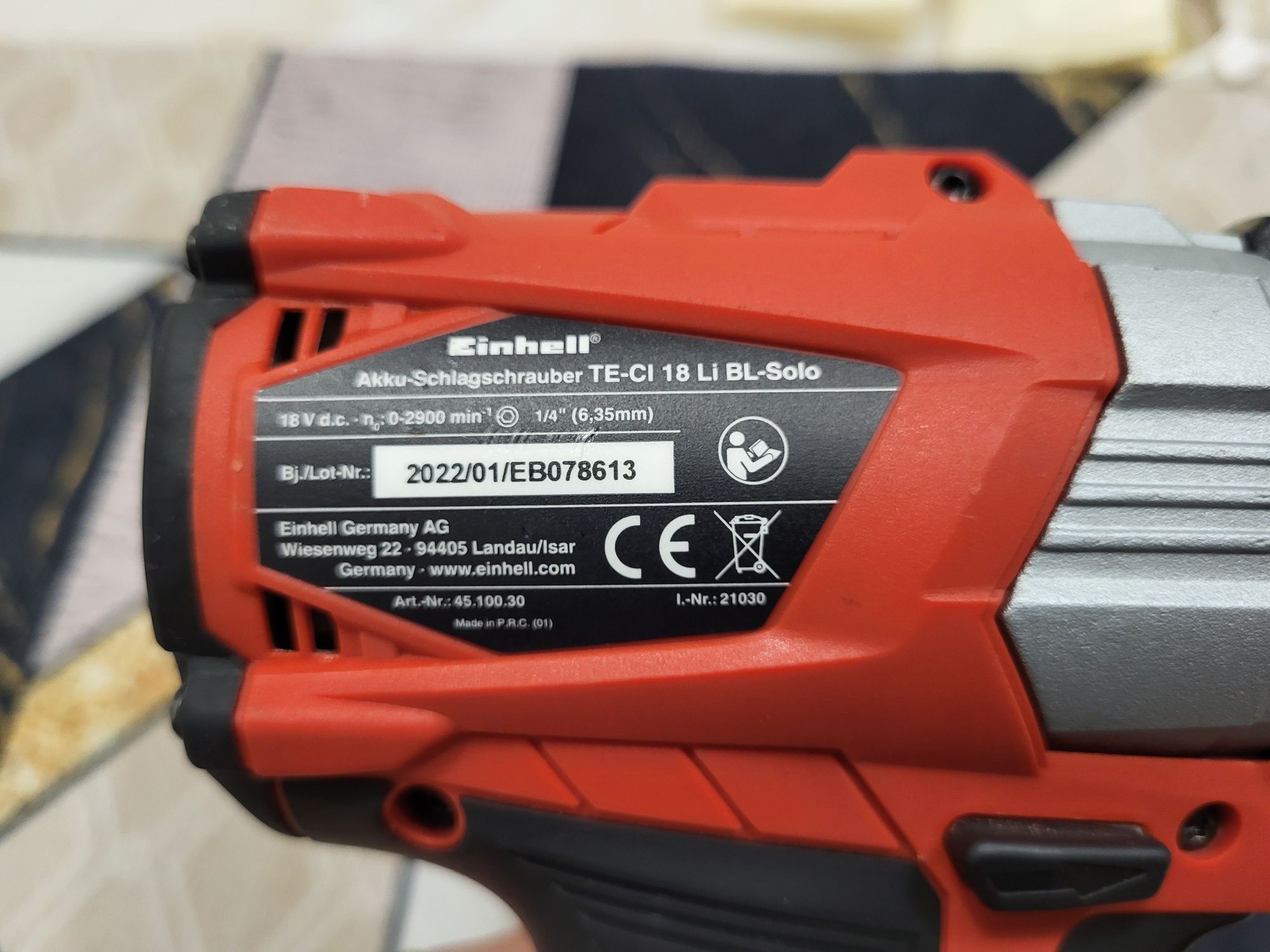 Ударна викрутка безщіткова Einhell TP-CI 18 Li BL-Solo
