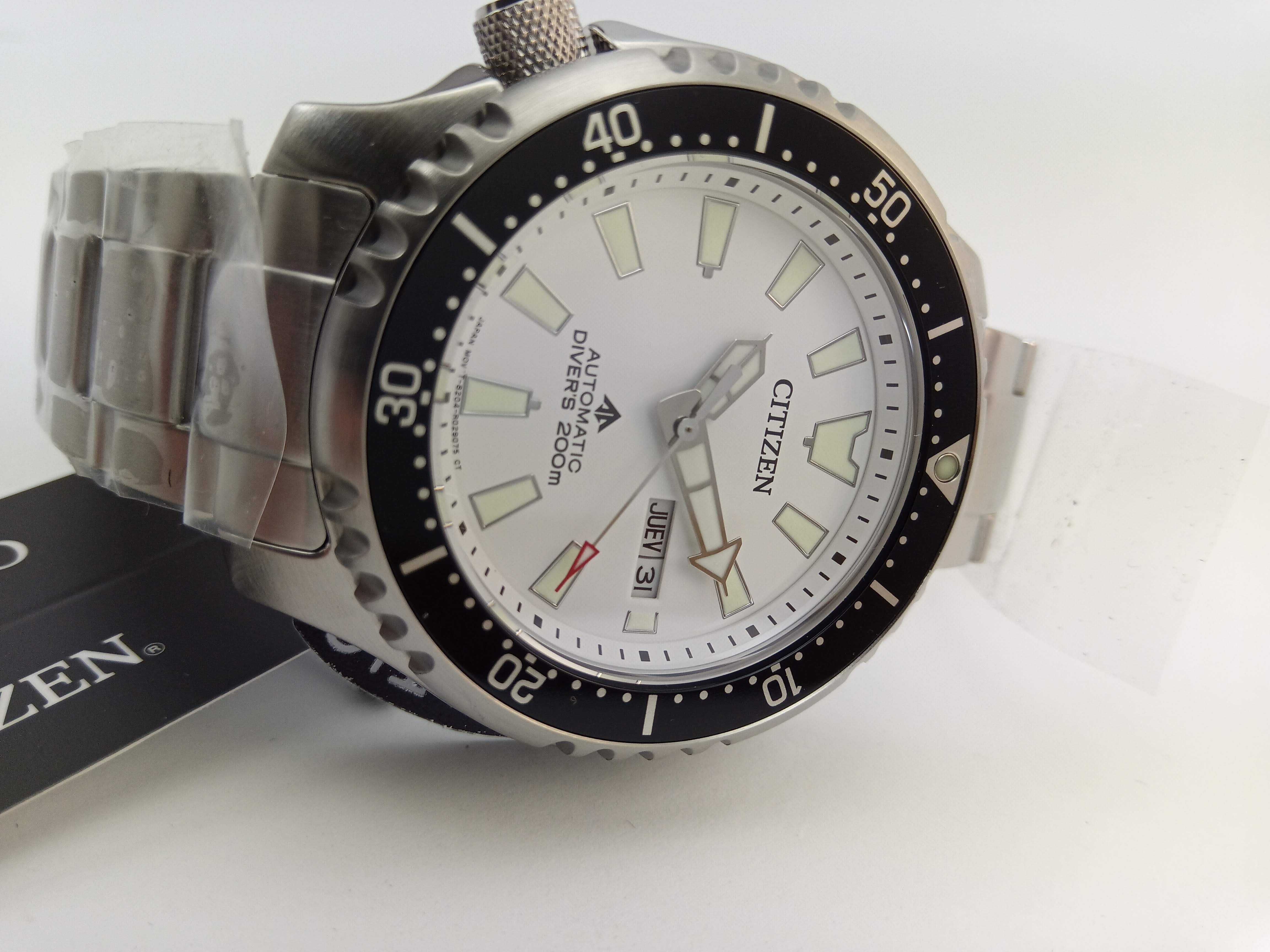 200м японские дайверы мужские часы Citizen NY0150-51A Механика, сапфир