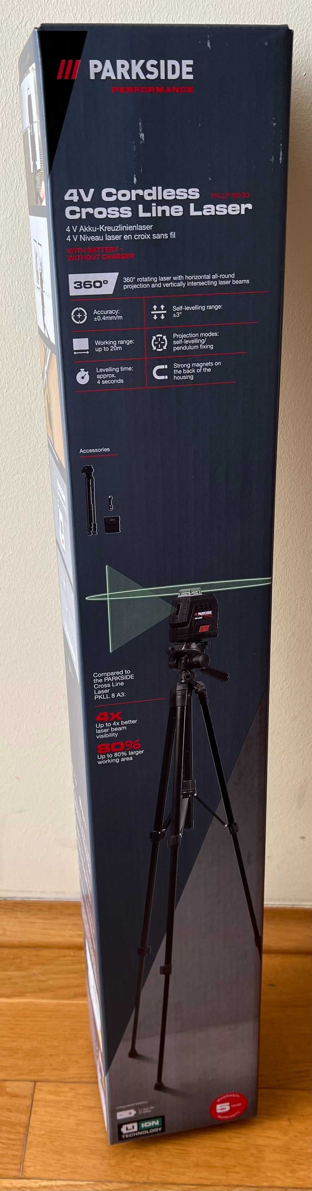 Laser krzyżowy Parkside PERFORMANCE nowy model B3 ze statywem TANIO
