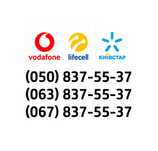 Тріо гарних однакових номерів Vodafone + Lifecell + Kyivstar