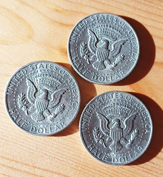 Moedas Half Dollar - 1969- Prata ; 1972/73/74