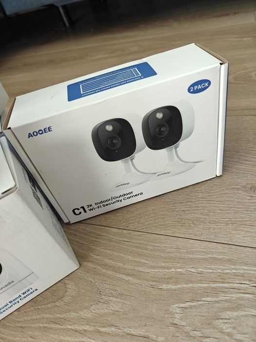 zestaw dwóch kamer bezpieczeństwa AOQEE C1 2K Wi-Fi